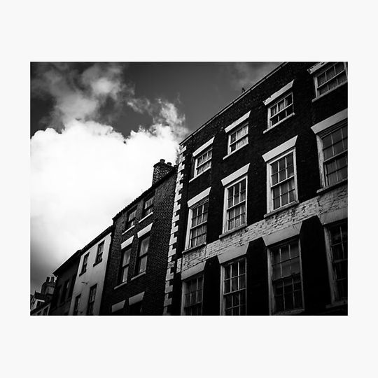 Discover British Town Houses monochrome photographic print