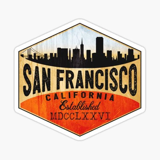 Discover GOLDEN GATE BRIDGE SAN FRANCISCO CALIFORNIA VINTAGE TRAVEL DECAL
