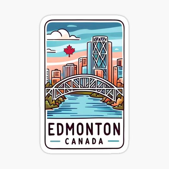 Discover Edmonton Alberta Canada Watercolour