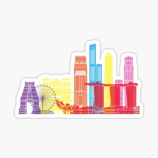 Discover Singapore V2 skyline pop