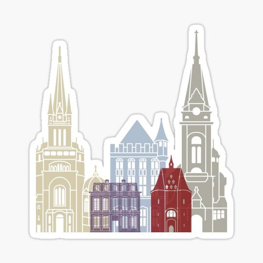 Aachen skyline poster