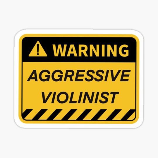 Aggressive Violinist Case Sticker