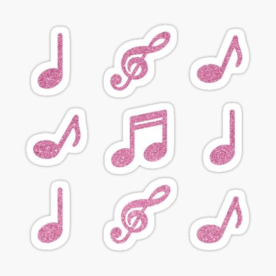 Discover Pink glitter music nout