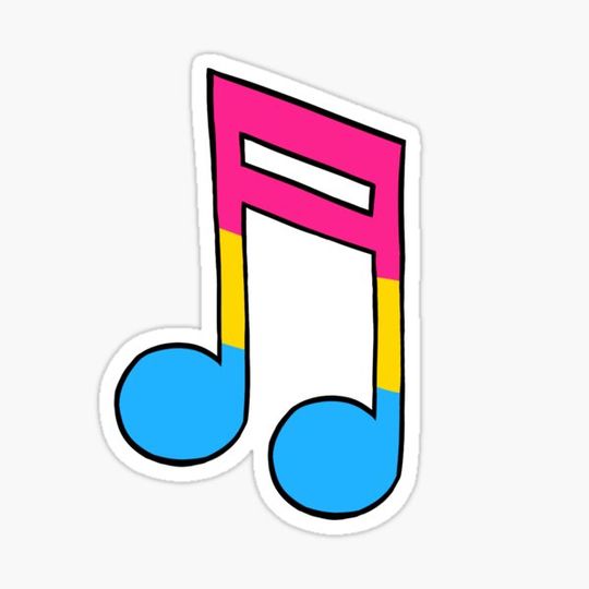 Discover Pansexual Pride Music Note