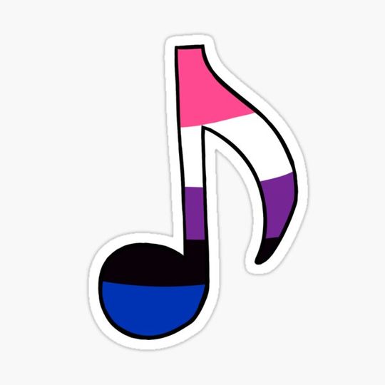 Discover Genderfluid Pride Music Note