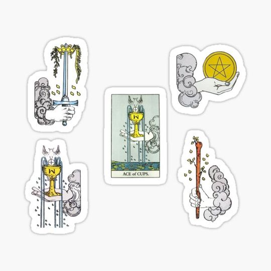 Discover Tarot Pack Sticker Set - Ace of Cups with Ace Set