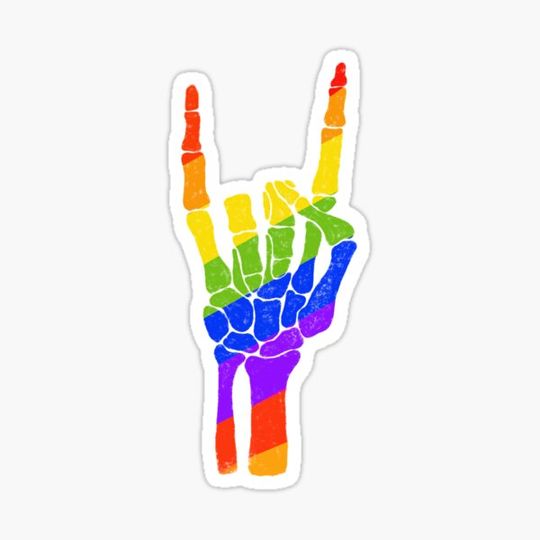 Discover rock on skeleton - rainbow