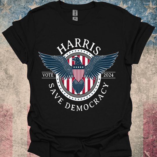 Discover Kamala Harris Shirt Save Democracy Vote 2024 T-Shirt Madam President Democrat
