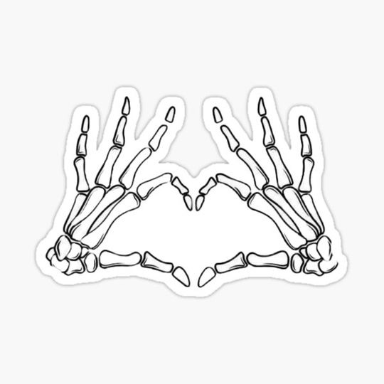 Discover Skeleton heart hand