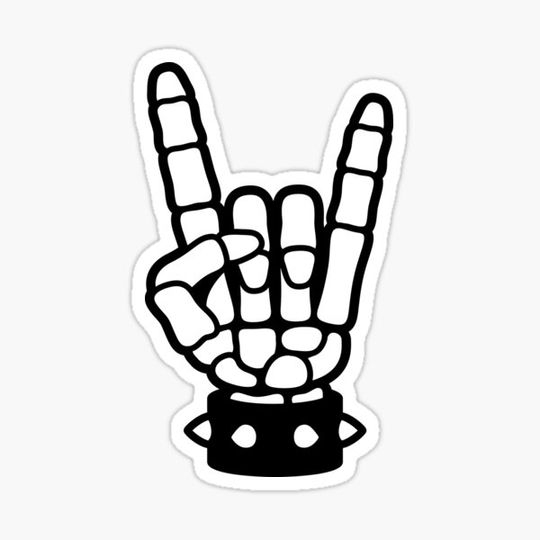 Discover Cartoon Heavy Metal skeleton hand