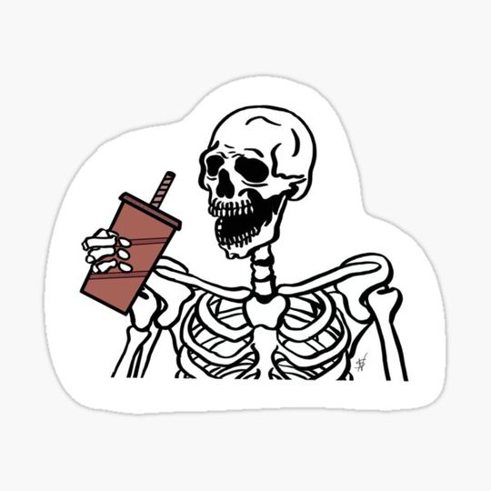 Discover Skeleton Drinking a Soda