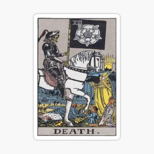Discover Death Tarot card design print