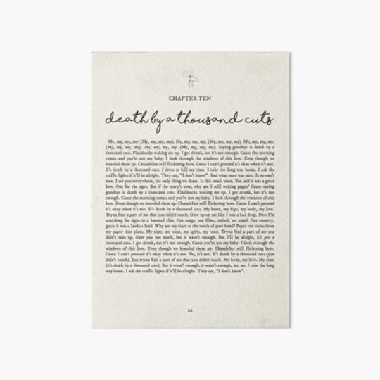 Discover Death By A Thousand Cuts Lyrics