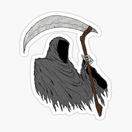 Discover Black and White Grim Reaper