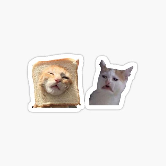 Discover Meme Cats Sticker Pack Sticker, funny stickers