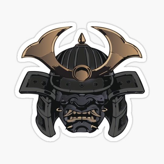 Discover Samurai Oni Mask (black and gold)