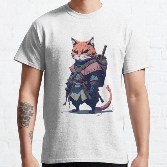 Discover Japanese Samurai Catana Cat Art - cat lovers T-Shirt