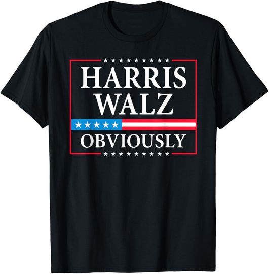 Discover Harris Walz Obviously President Kamala Harris Waltz Election T-Shirt