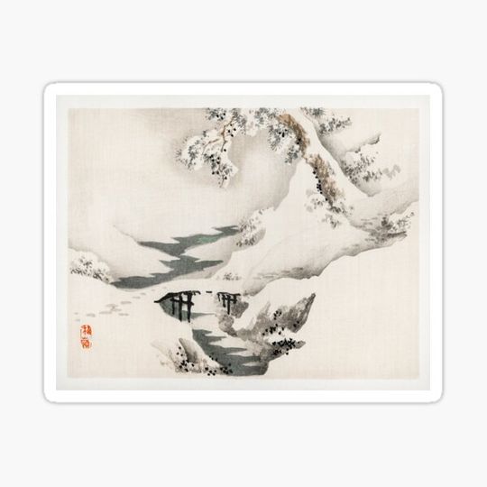 Discover Snowscape Japanese vintage painting
