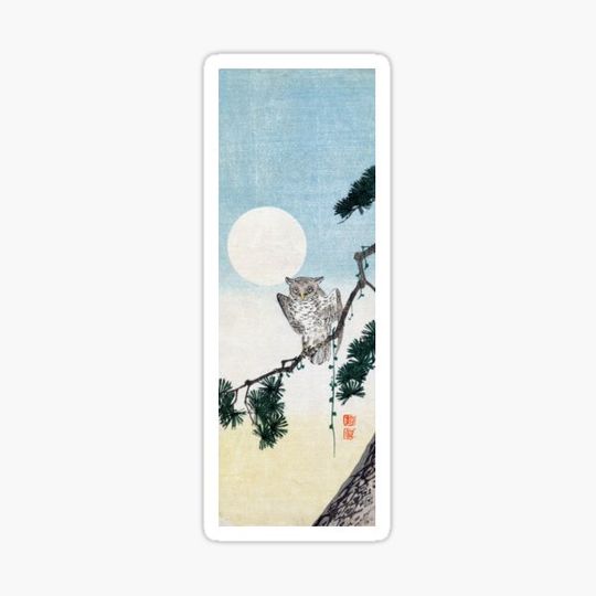 Discover 19th C. Japanese Owl at Night