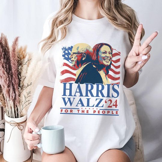 Discover Harris Walz 2024 Democrat T-Shirt