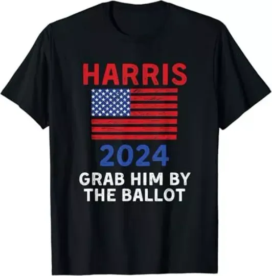 Discover Kamala Harris For President 2024 Grab Him By The Ballot T-Shirt