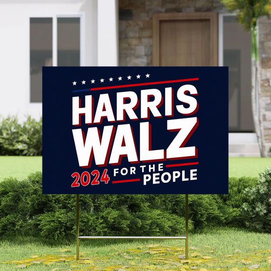 Discover Harris Walz 2024 Yard Sign - Kamala Harris Support