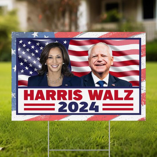 Discover Harris Walz Sign,Kamala Harris Tim Walz President VP 2024 US Election Yard Sign