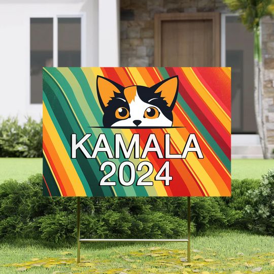 Discover Childless Cat Ladies Kamala Harris 2024 Election Yard Sign