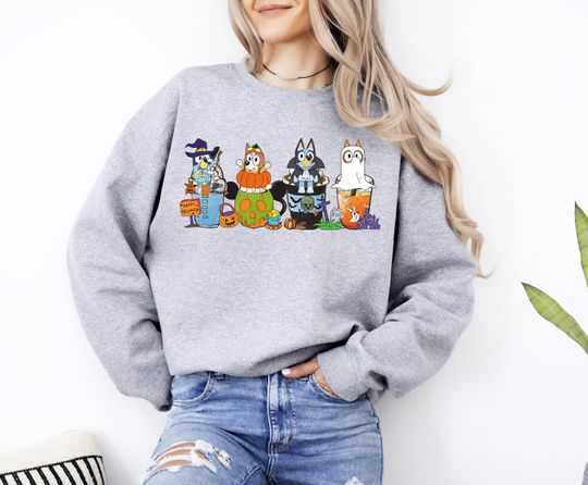 Discover BlueyDad Friends Halloween Sweatshirt