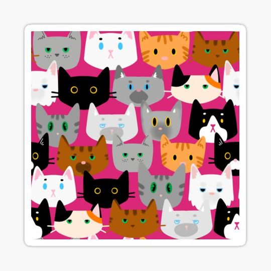 Discover Cute Cats Pattern Calico,Tabby,Tuxedo,Ginger and Others
