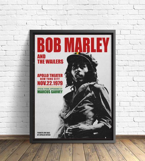 Discover Bob Marley vintage concert poster 1979 - Apollo theater NY