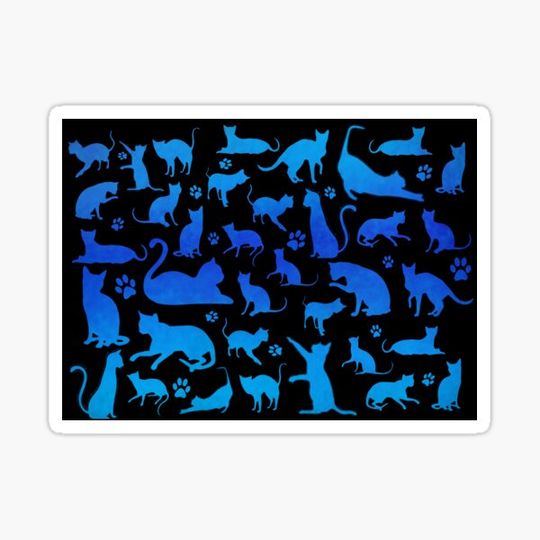 Discover Blue Cat Pattern