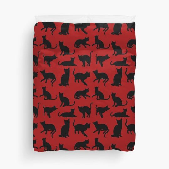 Discover BLACK CAT SILHOUETTES RED 1