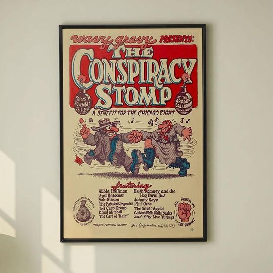 Discover 1969 Conspiracy Stomp Chicago Seven   Eight Aragon Ballroom Concert Poster