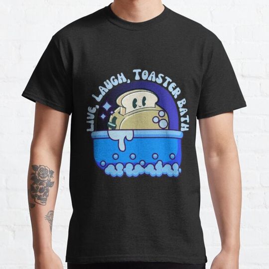 Discover Live, Laugh, Toaster Bath - Cool Blue Print
