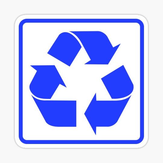 Discover Recycle bin labels with recycle symbol