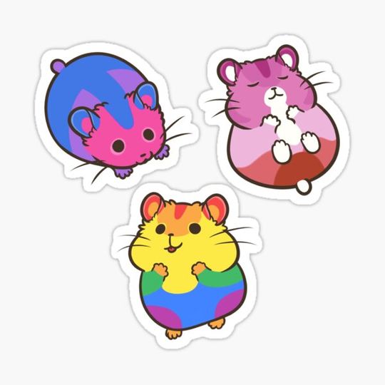 Pride Hamster sticker set 1