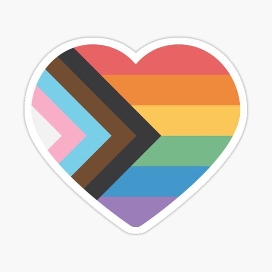 Discover LGBT pride flag in heart