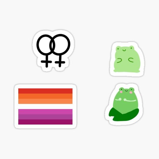 Discover Lesbian sticker collection with FROGS