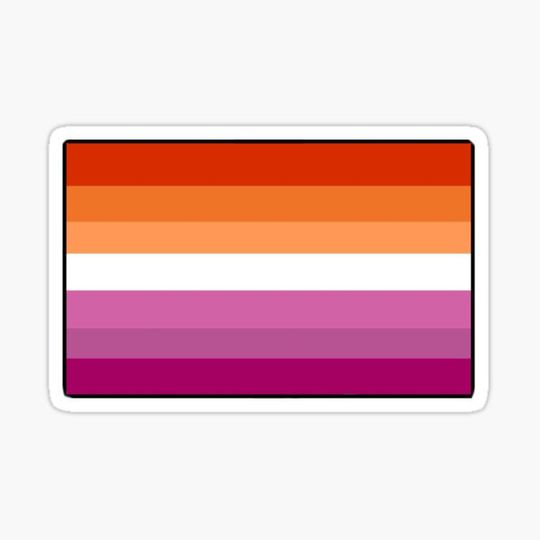 Discover lesbian flag sticker