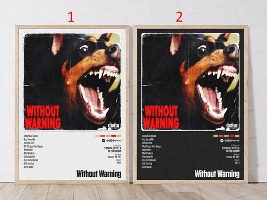 Discover 21 Savage Without Warning Album Cover Poster - Music Gift