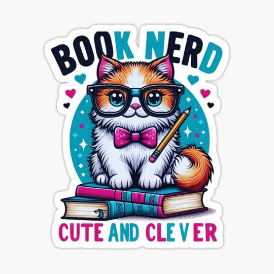 Discover Book Nerd Cute Cat