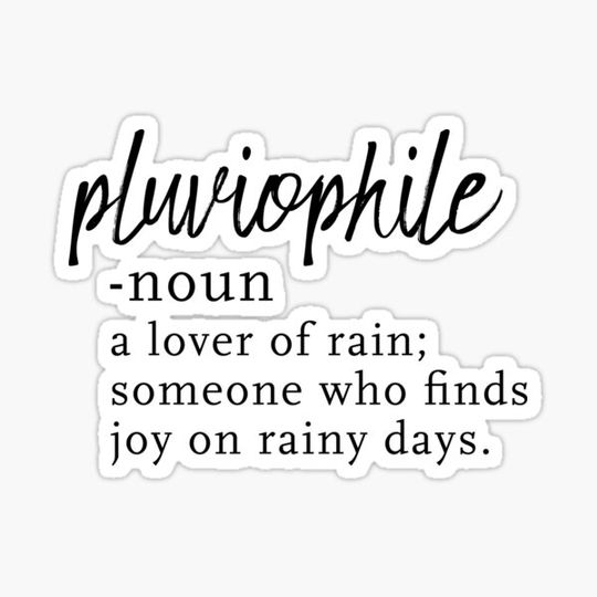 Discover Pluviophile Word Nerd - Rainy Day - Minimalist typography
