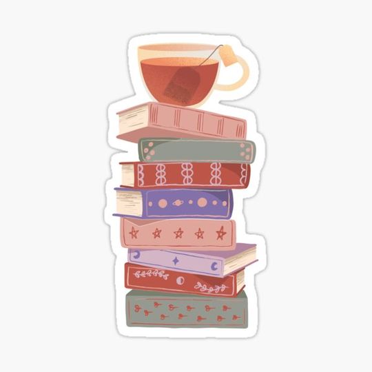 Discover Book stack with tea
