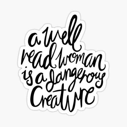 Discover Well Read Woman - Black Lettering On White