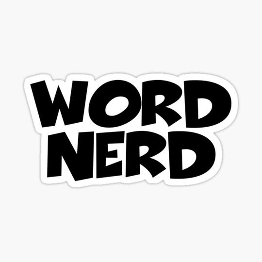 Discover White Bold Word Nerd