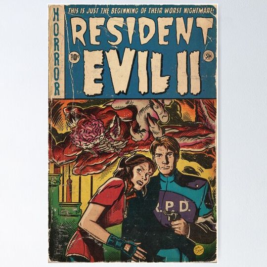 Discover "Licker" Resident Evil 2 Comic book cover Fan Art