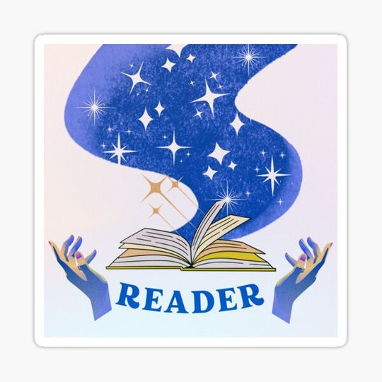 Discover Magical Enchanted Sparkling Reader Sticker