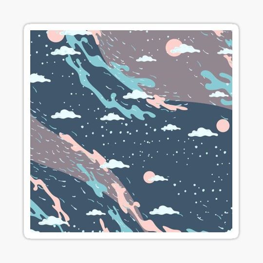 Discover Funky, Quirky Blue Clouds Pattern